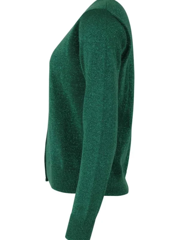Danesaga Glitter Cardigan Dark Pine