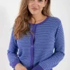 Danesaga Pearl Knit Cardigan Cold Purple/Waterblue