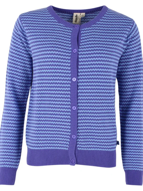 Danesaga Pearl Knit Cardigan Cold Purple/Waterblue