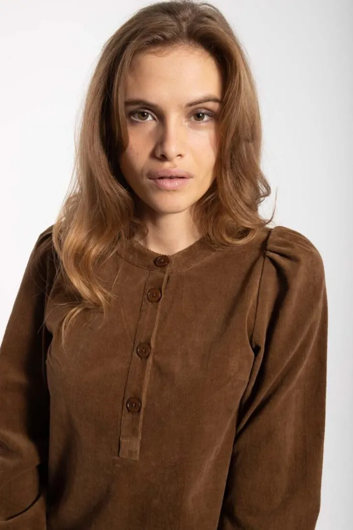 danesanna_cord_stretch_sh_4.webp Danesanna Cord Stretch Shirt Brown Beige