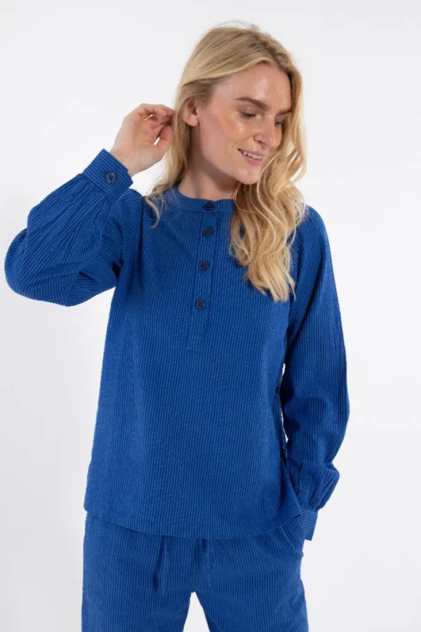 Danesanna Searsucker Shirt Deep Marine/Klein Blue