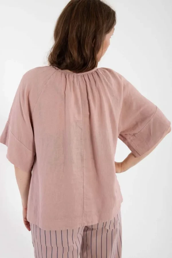 Daneshade Modal Linnen Top Rose Beige