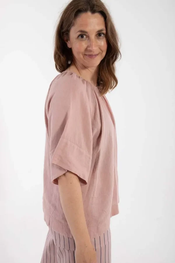 Daneshade Modal Linnen Top Rose Beige
