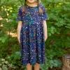 Daneshellfish Modal Dress Navy BOTANICAL