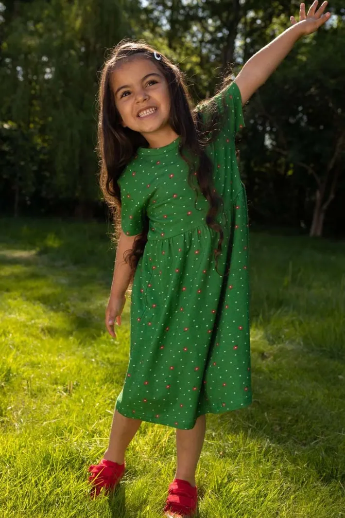 daneshellfish_slub_dress__1.webp Daneshellfish Slub Dress Grass Green SPRINKLE