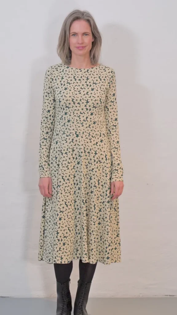 Danesigrid Modal Dress Light Beige FLOWERY