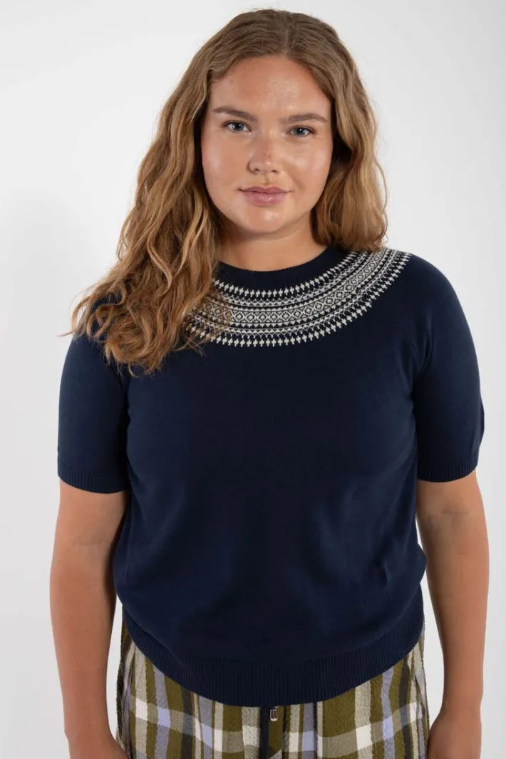 danesilver_sweater_tee_dk_0.webp Danesilver Sweater Tee Dk Navy/Chalk