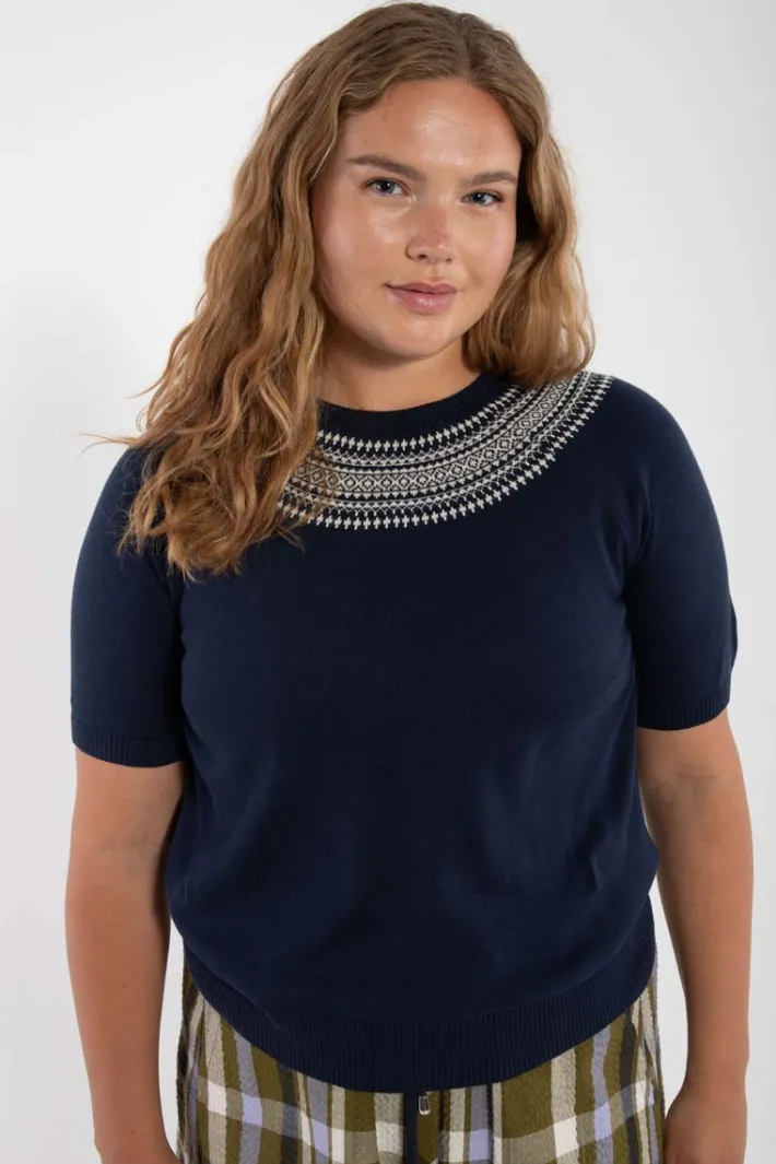 danesilver_sweater_tee_dk_1.webp Danesilver Sweater Tee Dk Navy/Chalk