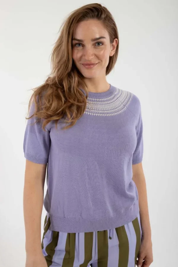 Danesilver Sweater Tee Lilla/Chalk