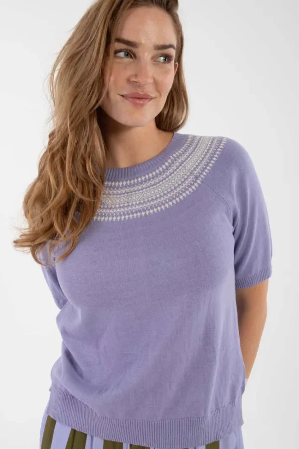 Danesilver Sweater Tee Lilla/Chalk