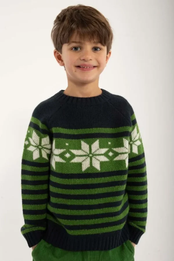 Daneslalom Sweater Dk Navy/Fall Jungle/Chalk