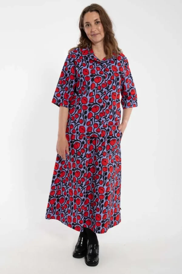 Danesolidary Poplin Stretch Shirt Lilla POPPY