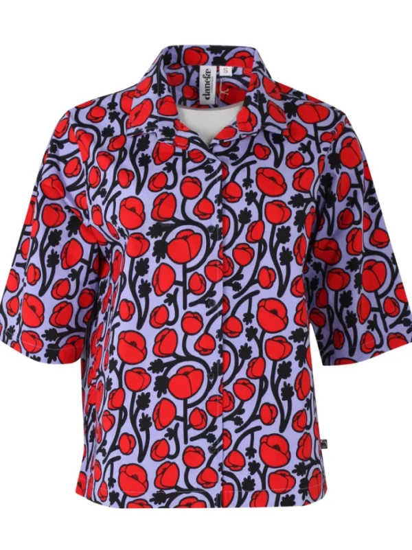 Danesolidary Poplin Stretch Shirt Lilla POPPY
