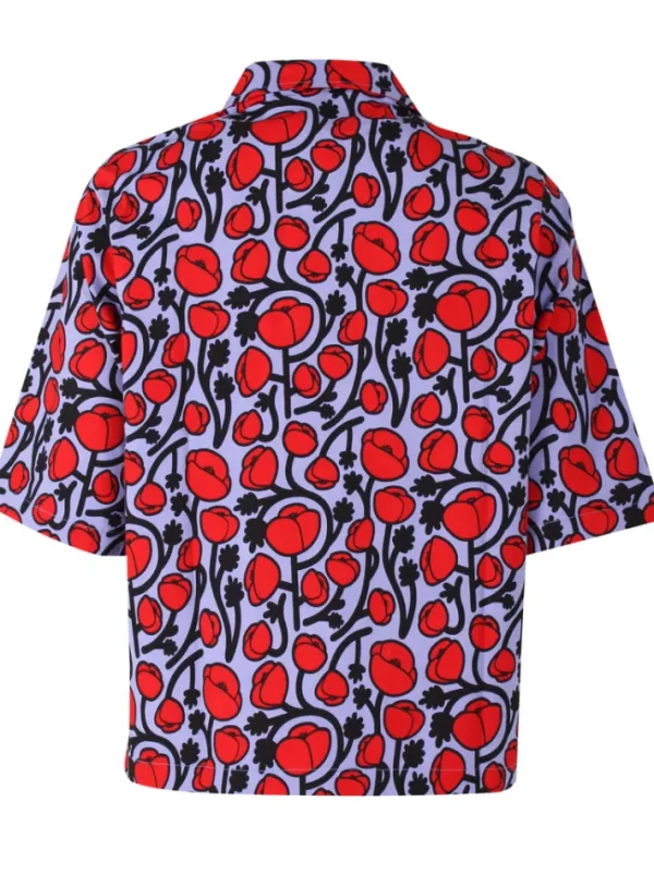 Danesolidary Poplin Stretch Shirt Lilla POPPY