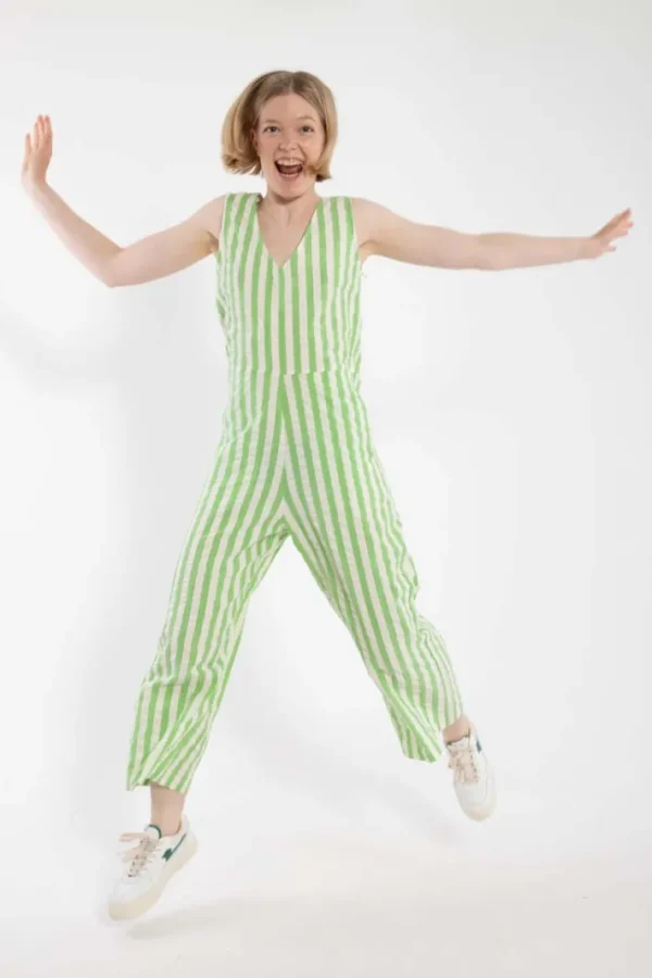 Danesolstice Seersucker Suit Bright Green/Chalk