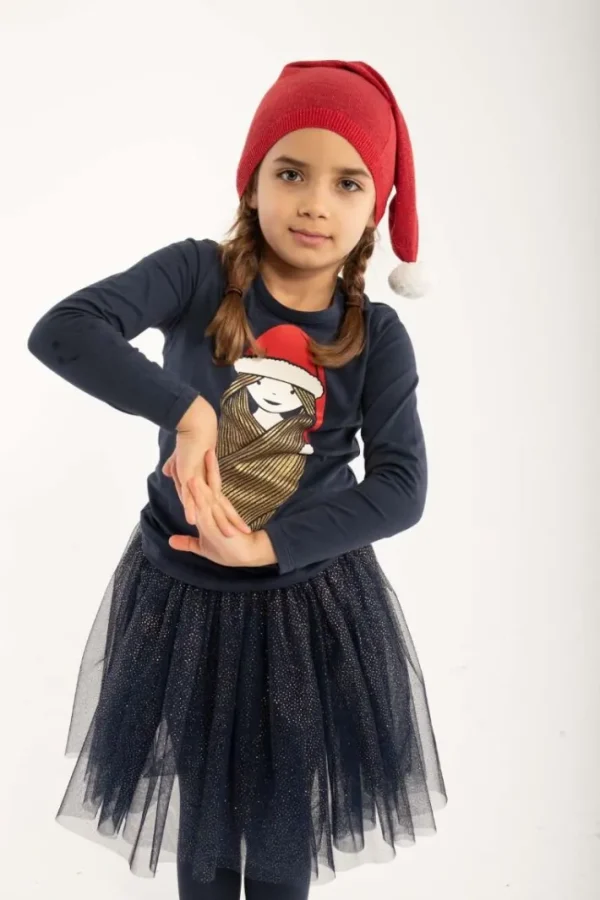 Danesparkle Skirt Navy Glitter