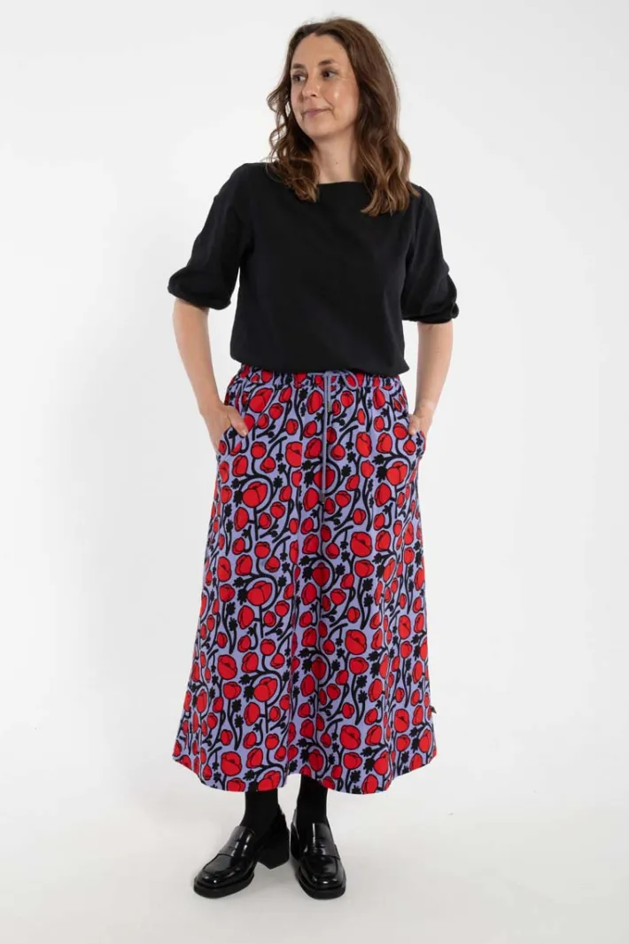 danespresso_poplin_stretc_2.webp Danespresso Poplin Stretch Skirt Purple POPPY