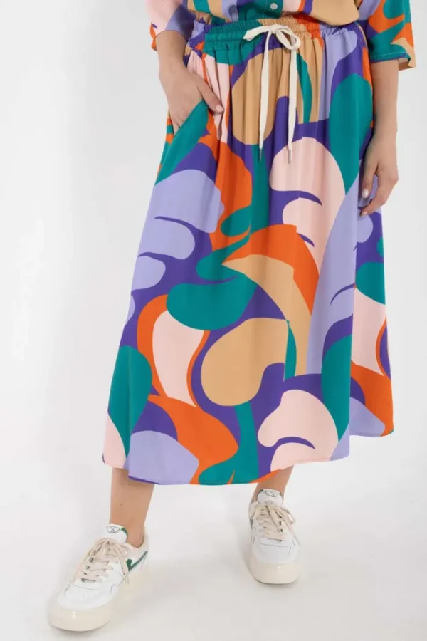 Danespresso Viscose Skirt Cold Purple TROPS