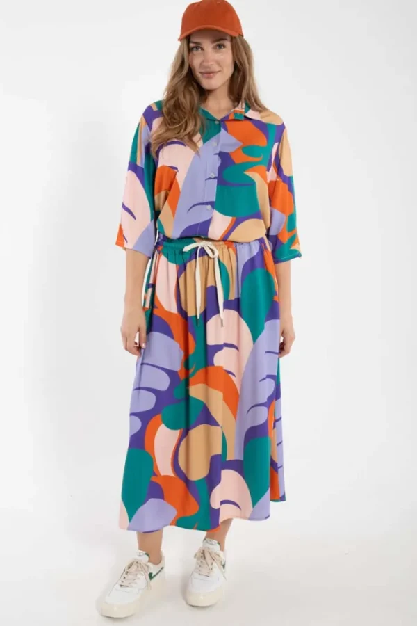 Danespresso Viscose Skirt Cold Purple TROPS