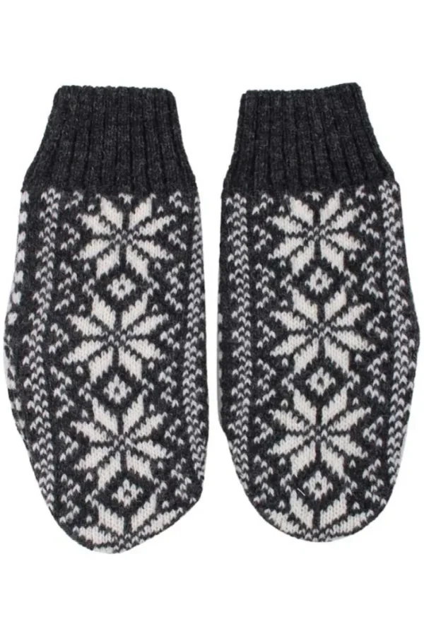 Danestay Warm Wool Mittens Dk grey/White