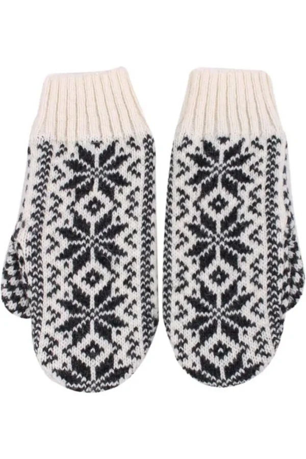 Danestay Warm Wool Mittens White/Dk Grey