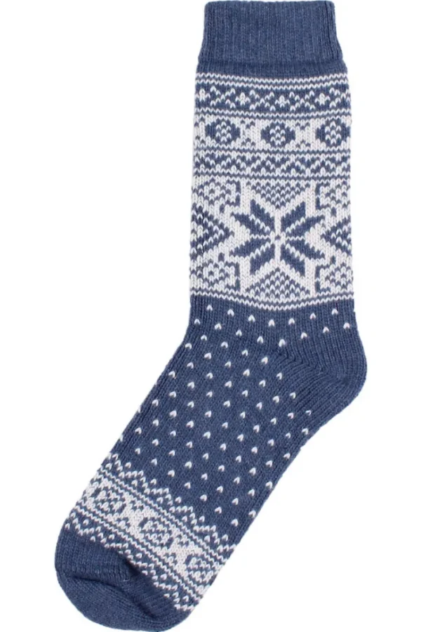 Danestay Warm Wool Socks Denim/White