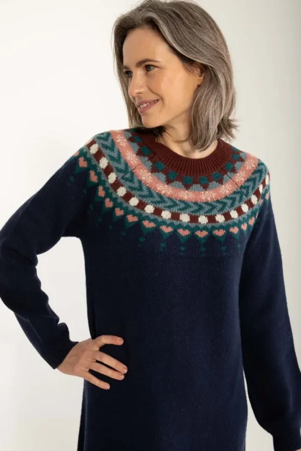 Danesukkertop Wool Sweater Dress Dark Navy