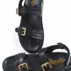 Danesummer Leather Sandals Black