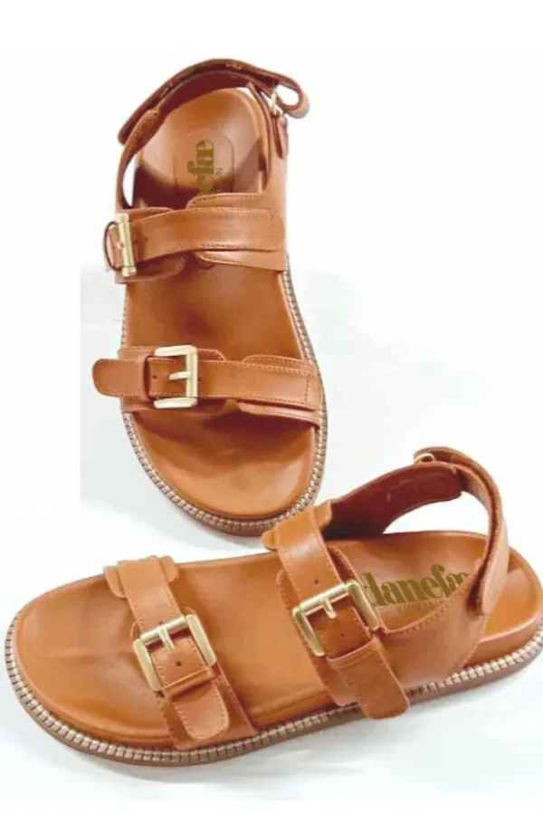 Danesummer Leather Sandals Mustard