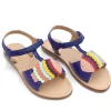 Danesun Leather Sandals Navy Blue FISH