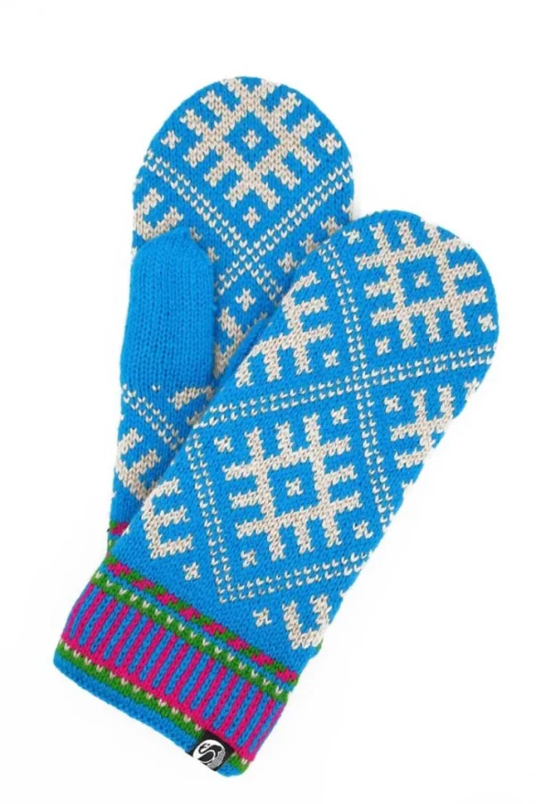 Danesuper Wool Mittens Bright Blue