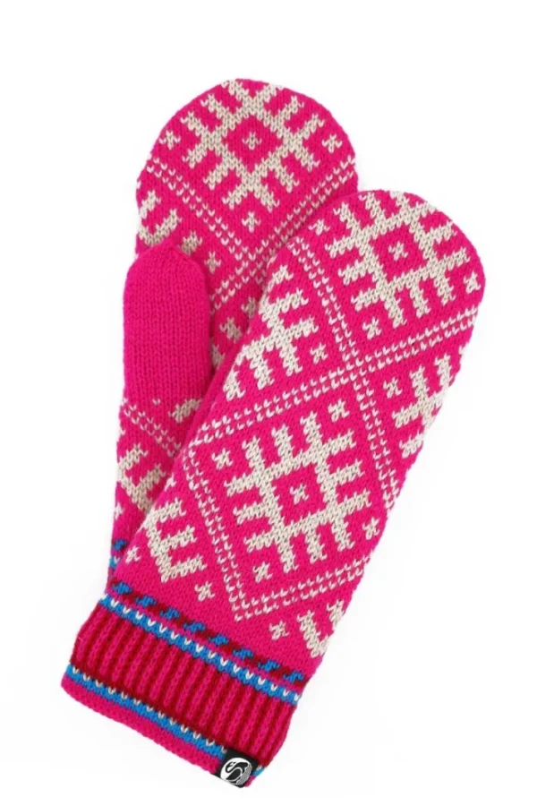 Danesuper Wool Mittens Neon Pink