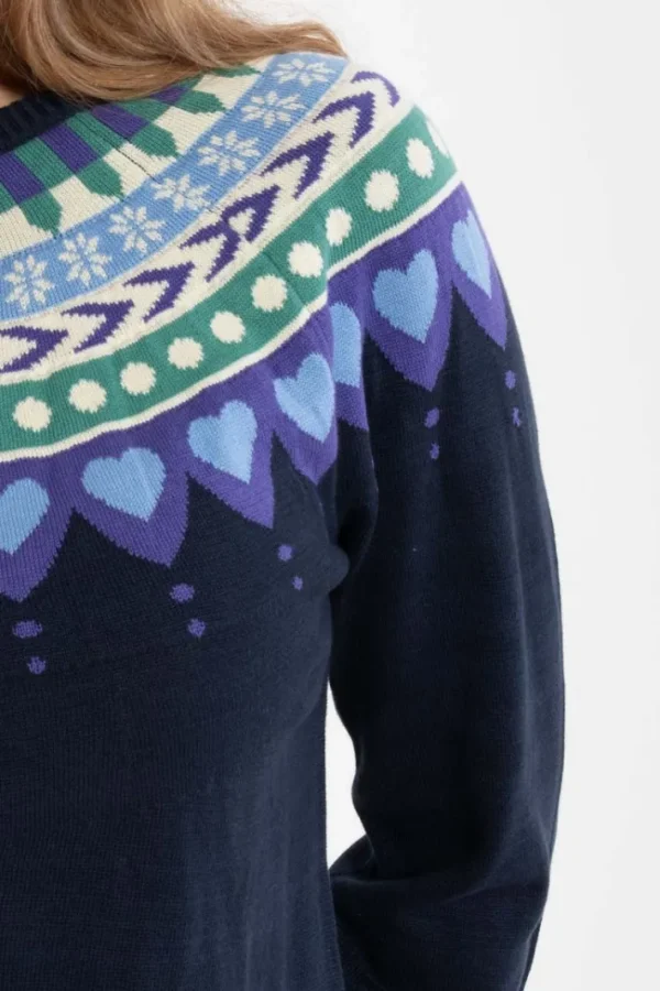 Danesweetheart Cotton Knit Cardigan Dk Navy