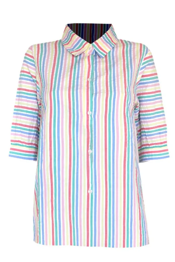 Danesyren SS Searsucker Shirt Multistripe