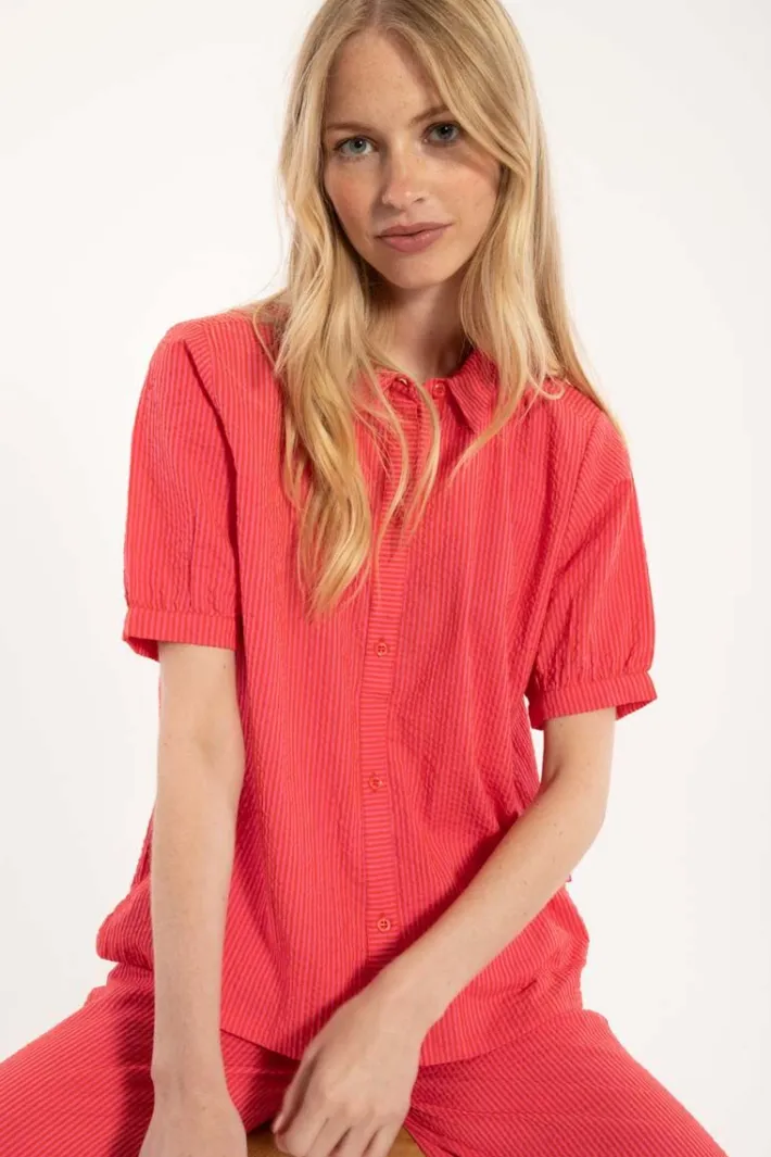 danesyren_ss_searsucker_s_1.webp Danesyren SS Searsucker Shirt Super Pink/Bright Red