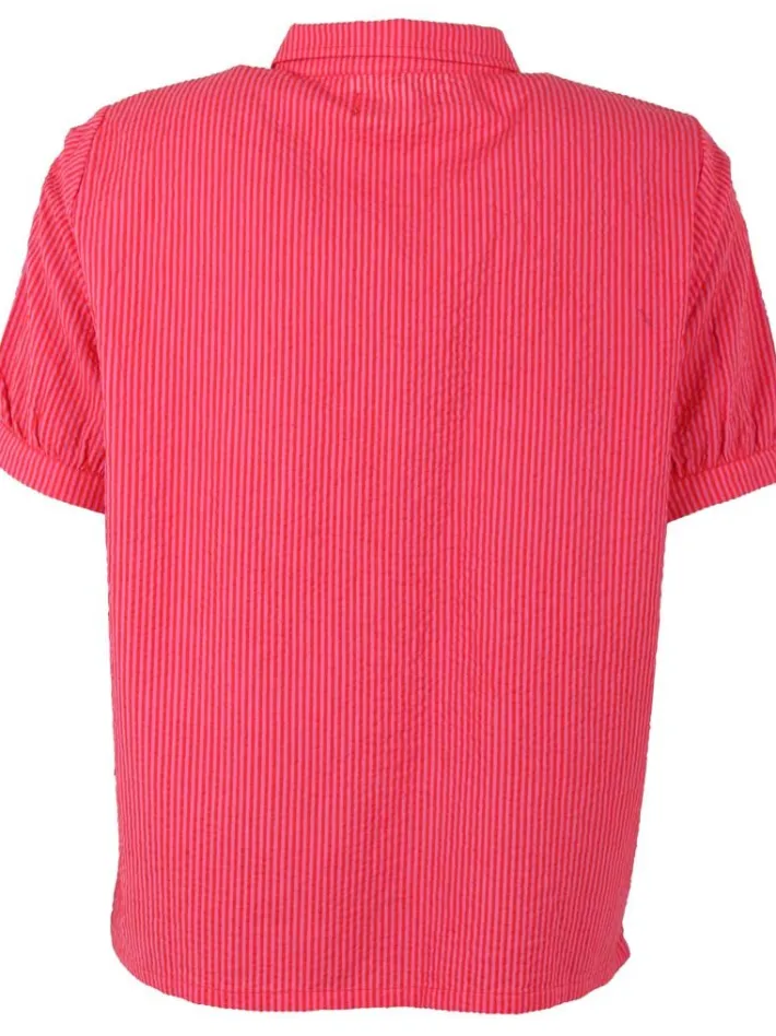 danesyren_ss_searsucker_s_6.webp Danesyren SS Searsucker Shirt Super Pink/Bright Red