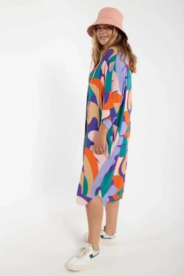 Danetiki Viscose Dress Cold Purple TROPS