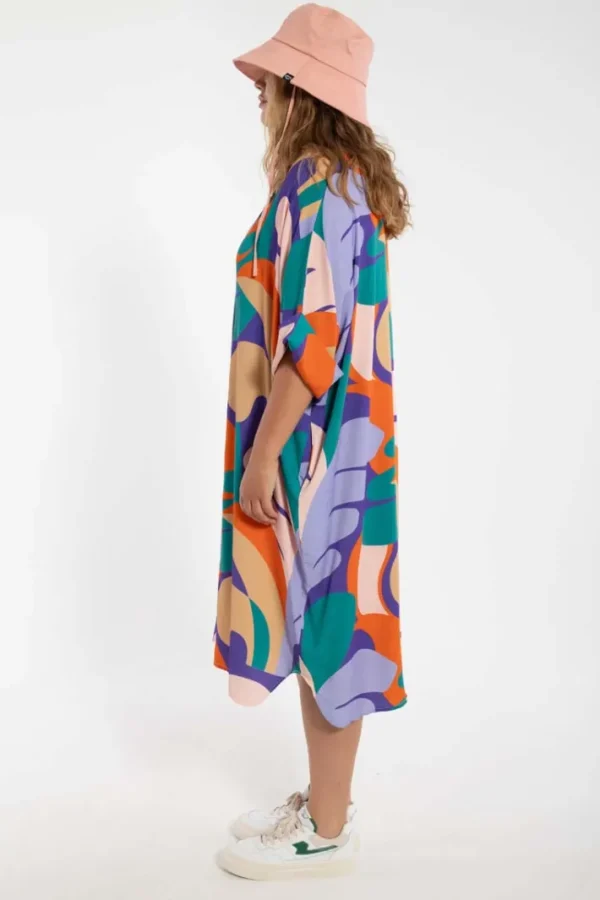 Danetiki Viscose Dress Cold Purple TROPS