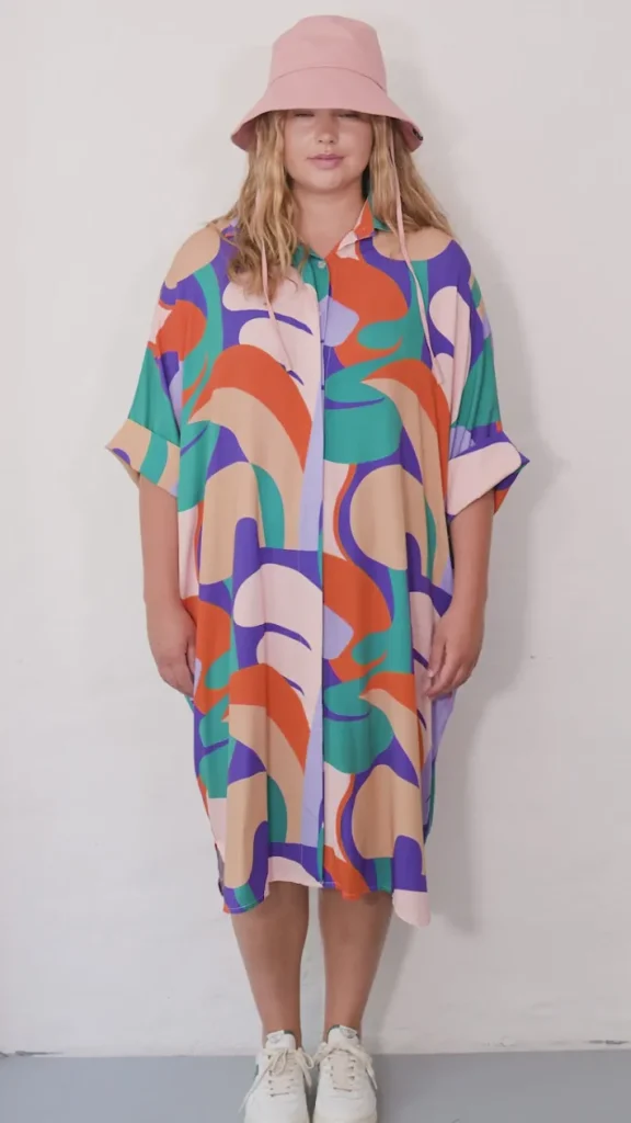 Danetiki Viscose Dress Cold Purple TROPS