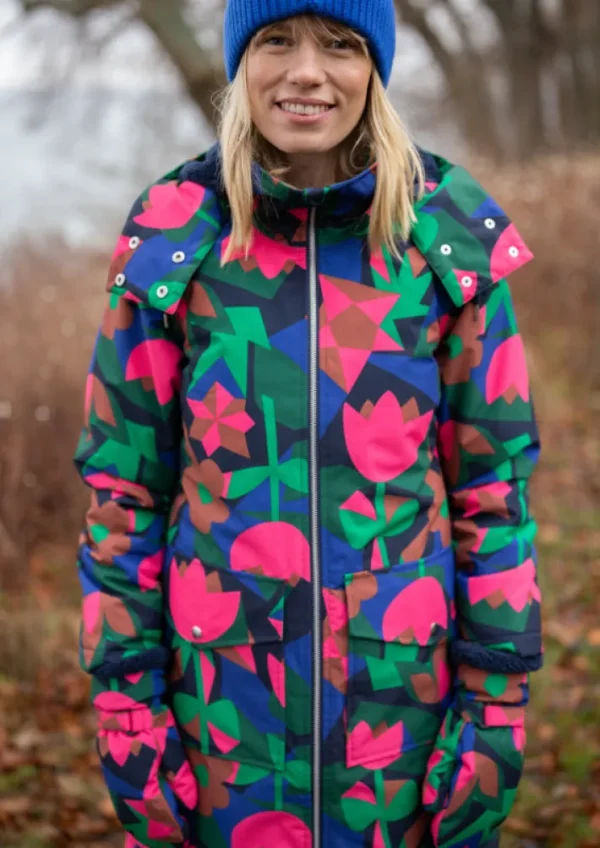 Daneturell Winter Coat Dark Navy GEOFLEUR