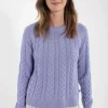 Danetwister Cable Sweater Lilla