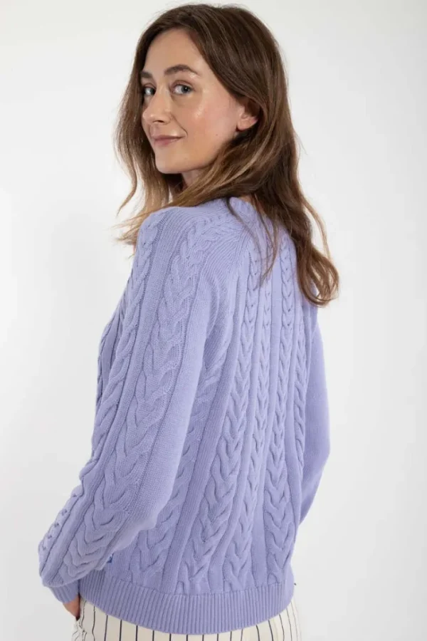 Danetwister Cable Sweater Lilla