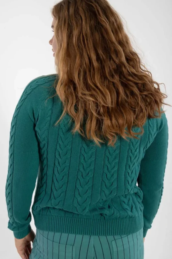 Danetwister Cable Sweater Light Slate