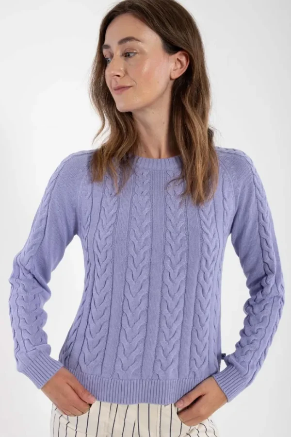 Danetwister Cable Sweater Lilla