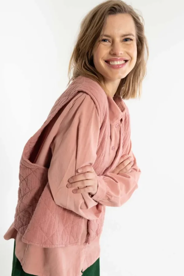 Danevibeke Quilt Vest Antique Rose