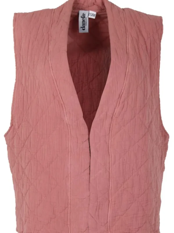 Danevibeke Quilt Vest Antique Rose