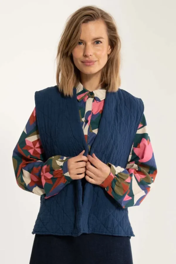 Danevibeke Quilt Vest Deep Blue