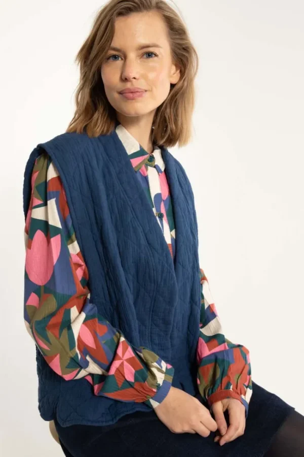 Danevibeke Quilt Vest Deep Blue