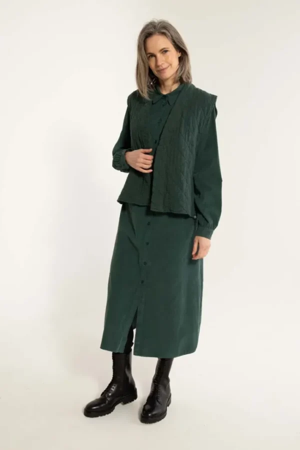 Danevibeke Quilt Vest Dk Forest