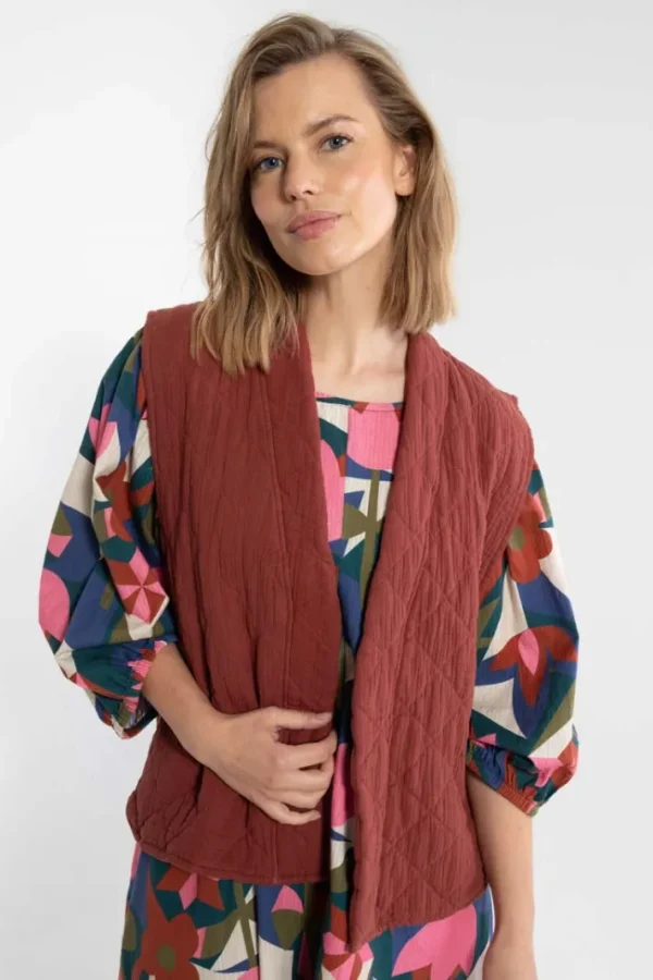Danevibeke Quilt Vest Swedish Red